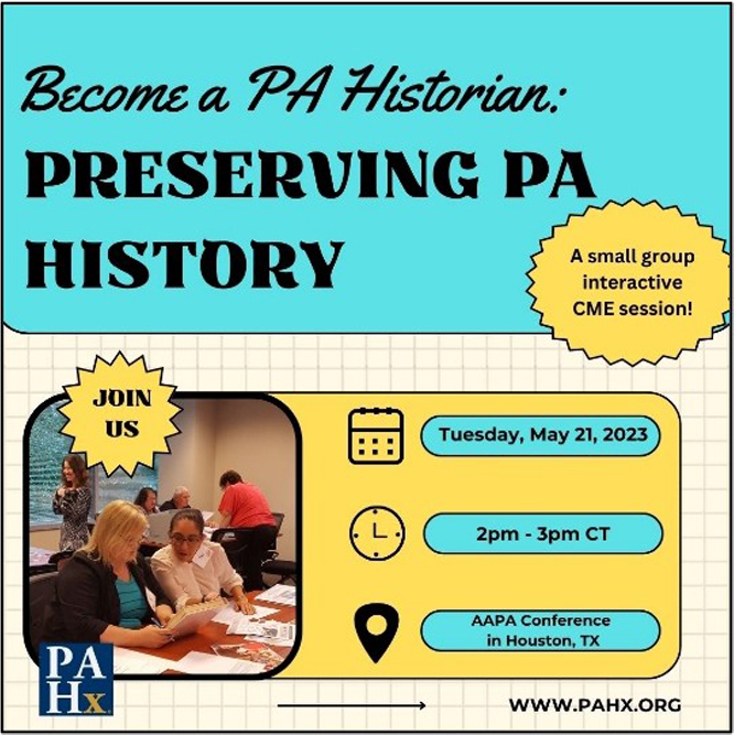 PAHx Become a PA Historian