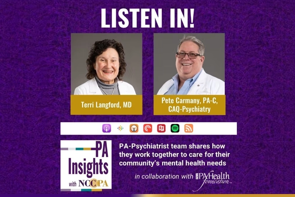 PA-Psychiatrist Team Talks Mental Health - NCCPA